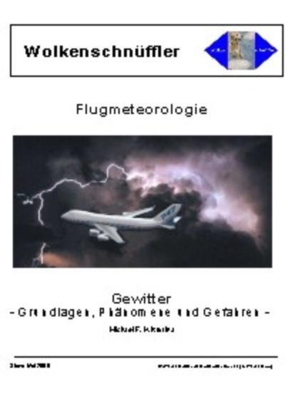 Gewitterauslösende Faktoren, Entwicklungsstadien einer einzelnen Gewitterzelle, Multizelle, Superzelle,  Mesoskalige konvektive Systeme, Tornado, Downburst, Hagelschlag, Gewitterelektrizität, Luftfahrt und Gewitter